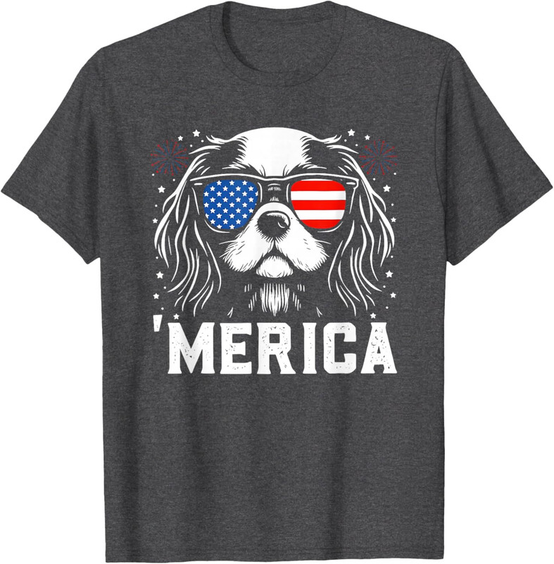 Cavalier King Charles Merica 4th of July T-Shirt