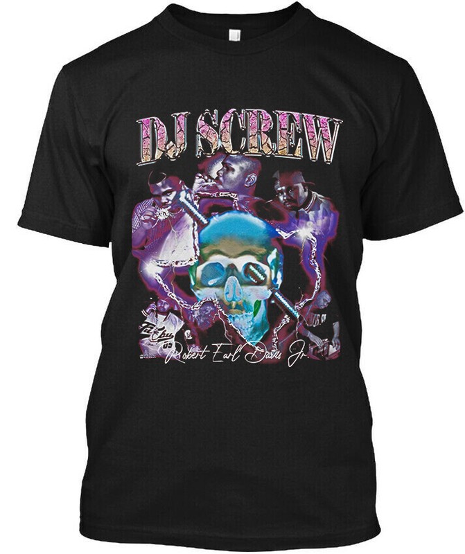 NWT DJ Screw Robert Earl Davis Jr. American Hip Hop DJ Music Retro T-SHIRT S-4XL