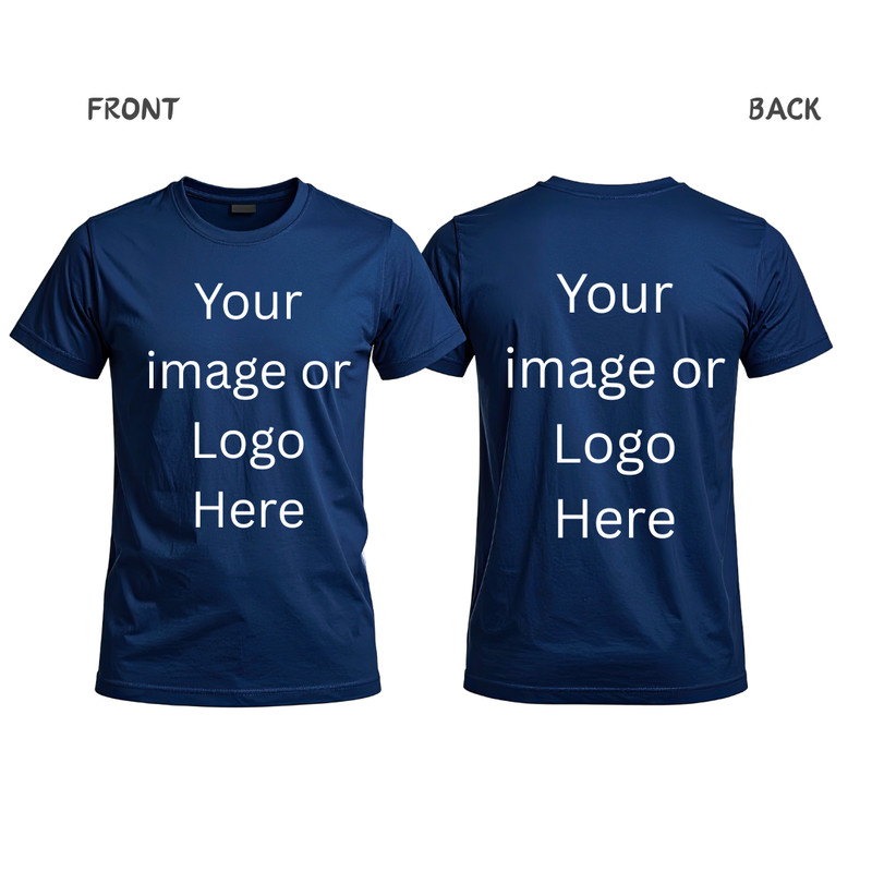 Custom Print Personalized T-shirt Front Back Chest Your Design Photo Logo Unisex gallery
