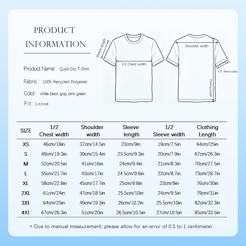 Quick Dry Athletic T-Shirt UPF50+ Moisture Wicking Crew Neck Short Sleeve gallery