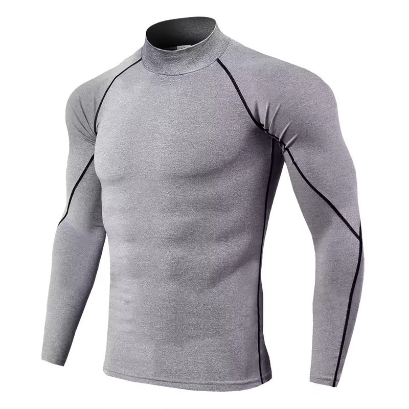 Men Compression Sport T-Shirt Quick Dry Fitness Running Gym Tight Long Sleeve gallery