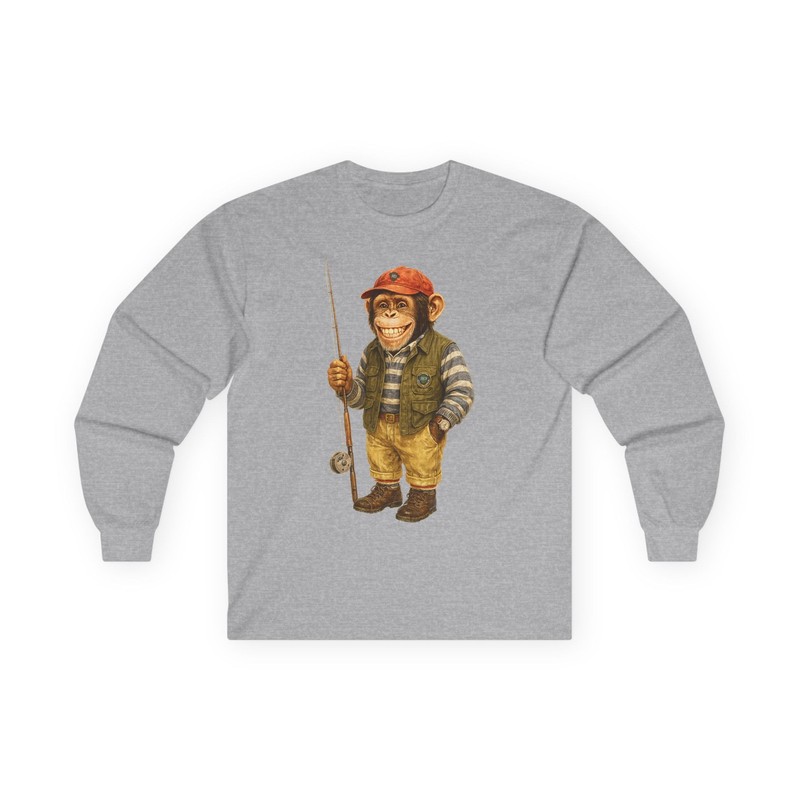 Faux Life Fly Fishing Chimp Long Sleeve Tee – Vintage Angler Monkey Outdoors