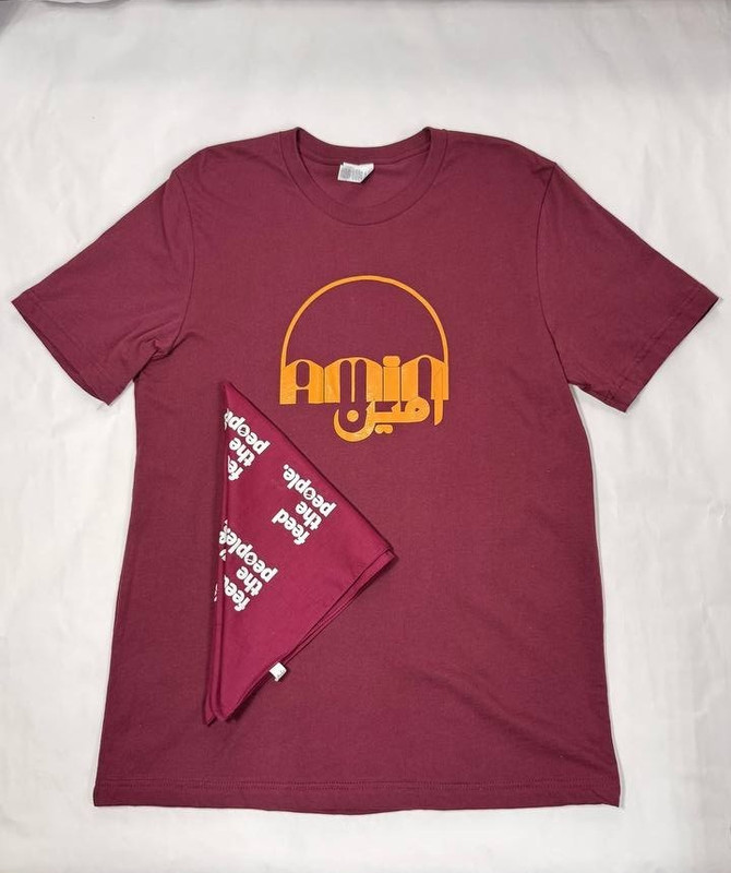 Amine Feed The People Seattle Shirt Bandana Lot Burgundy Graphic Bella Canvas gallery