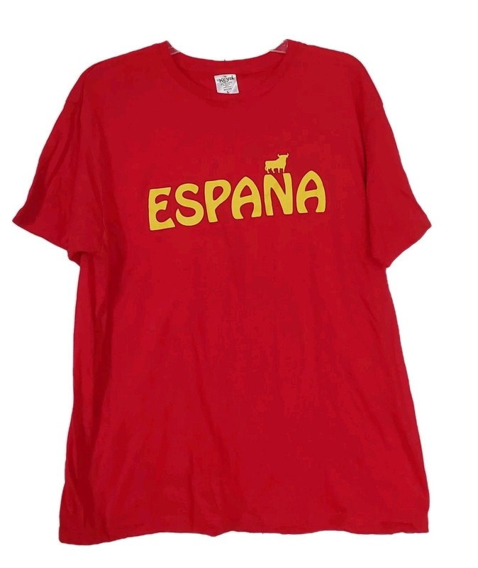 Keya Europe Super Fit Soft Mens Sz L T – Shirt España Print B17