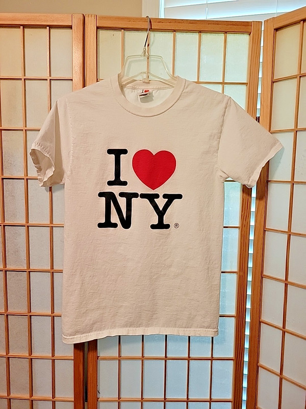 Vintage 90s I Love NY T Shirt Small White NYC Tourist Logo Made USA Licensed