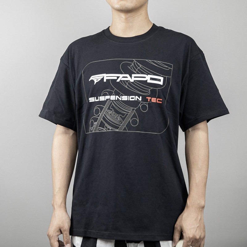 FAPO Unisex Black XL Cotton T-Shirt w/ Graphic Print 100% pure cotton