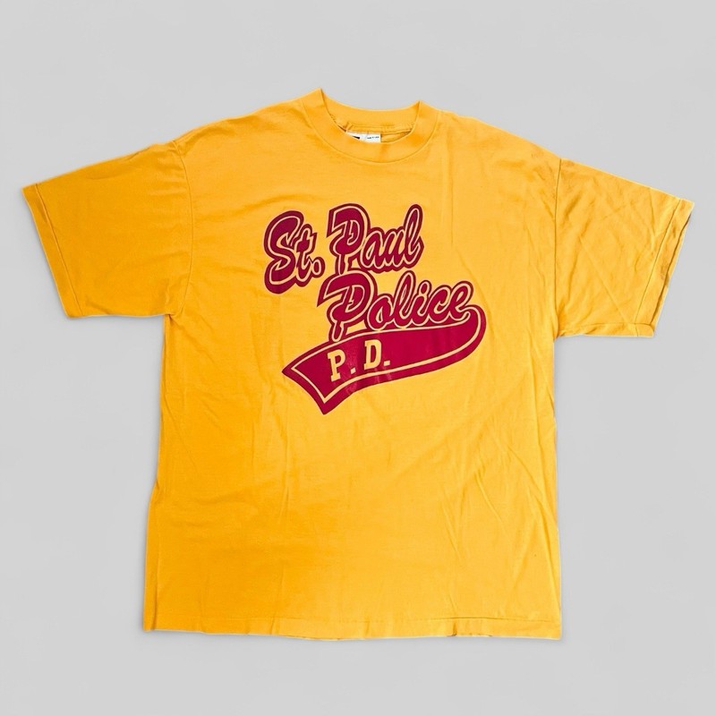 VTG St Paul Police Softball T Shirt Single Stitch Team Sportswear Men’s L 1980’s