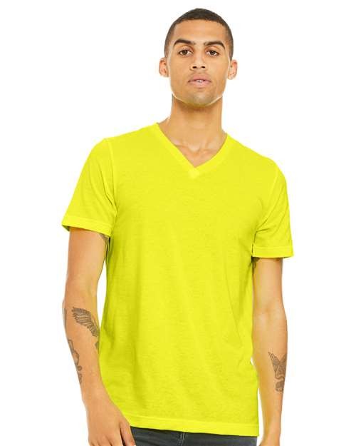 BELLA + CANVAS 3005CVC Unisex Heather CVC V-Neck Tee gallery