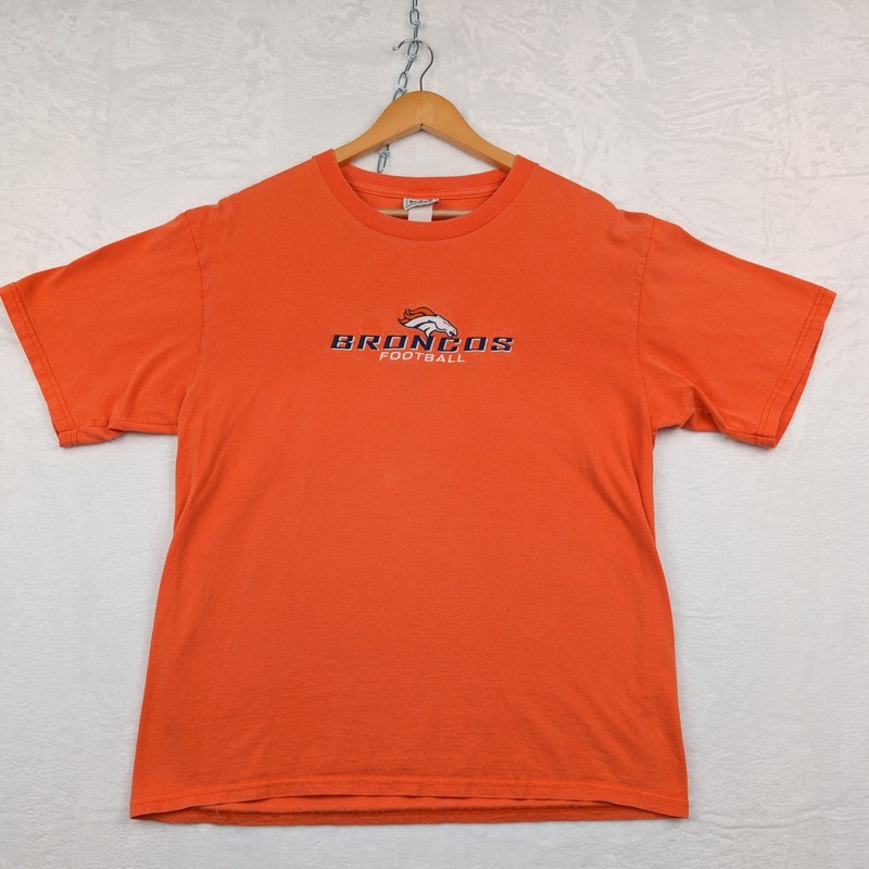 VTG Lee Sport T-Shirt Men’s L Orange Denver Broncos NFL Football Streetwear 90s