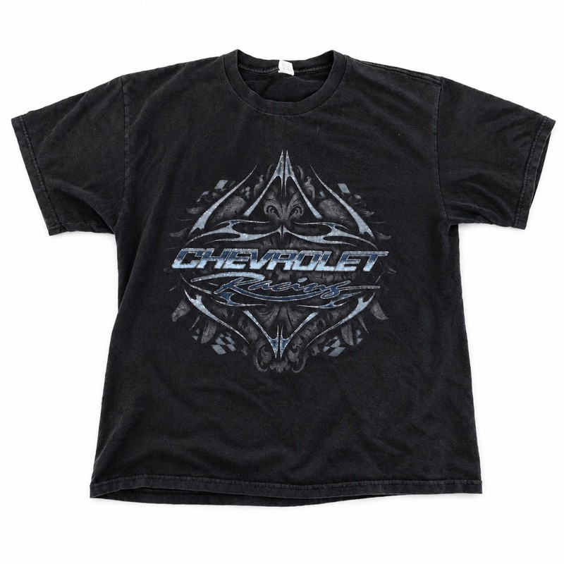 Chevrolet Racing Shirt Men XL Black Vintage Y2K Auto Racing Race Chevy NASCAR