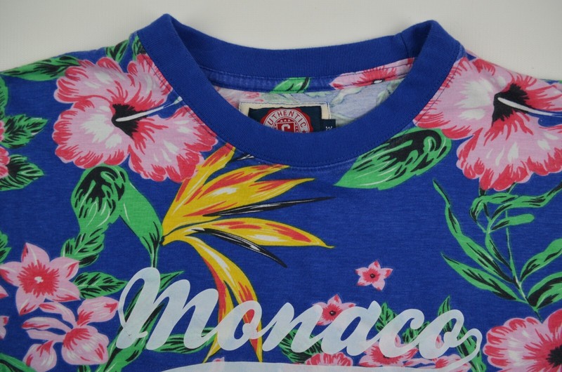 GAZZOIL France Monaco Floral Short Sleeve Tee Shirt Size L gallery