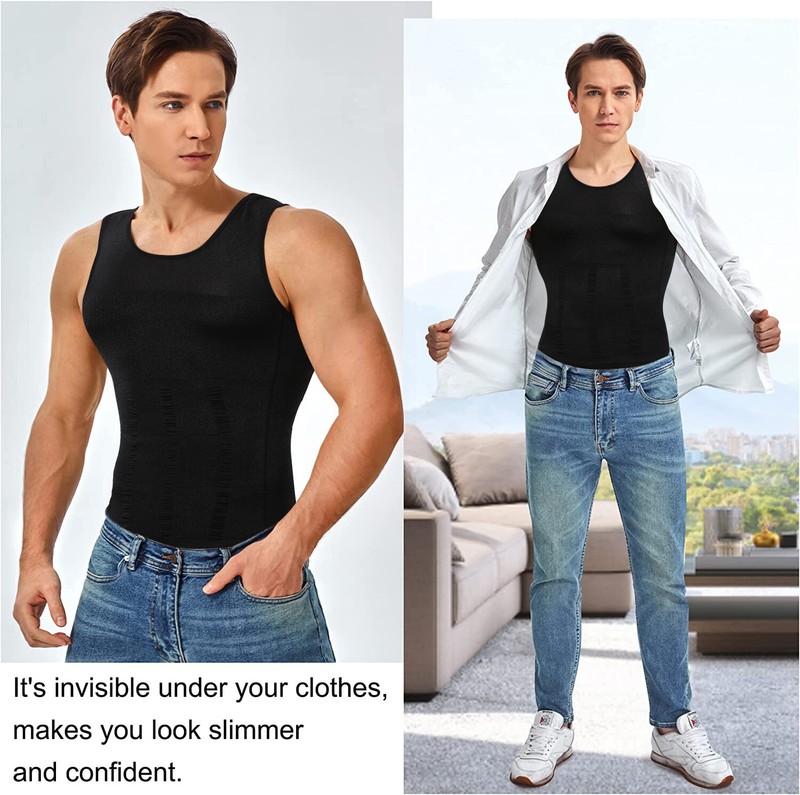 Men's Slimming Vest Abs Abdomen Compression Shirt Workout Tank Tops Body Shaper gallery