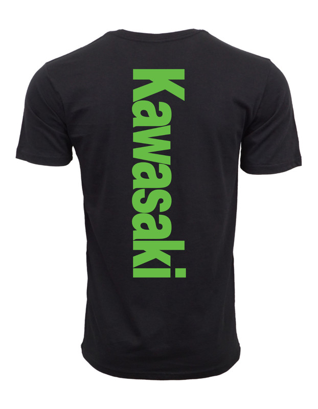 KAWASAKI MOTORCYCLE GRAPHIC T SHIRT BLACK