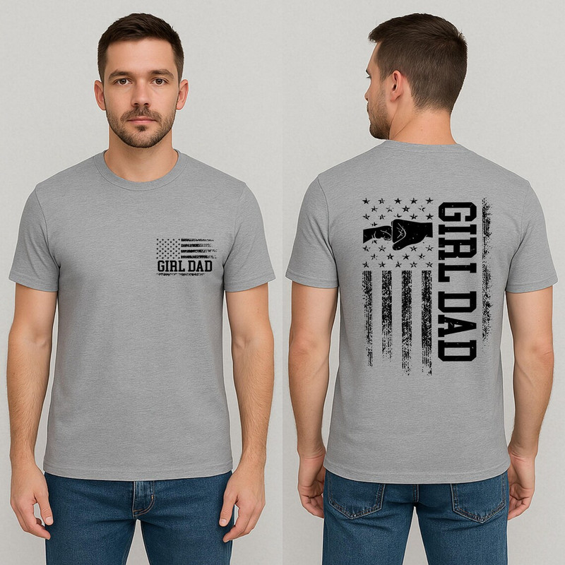 Girl Dad Club Shirt Father's Day Gift From Daughter Funny New Daddy Graphic Tee