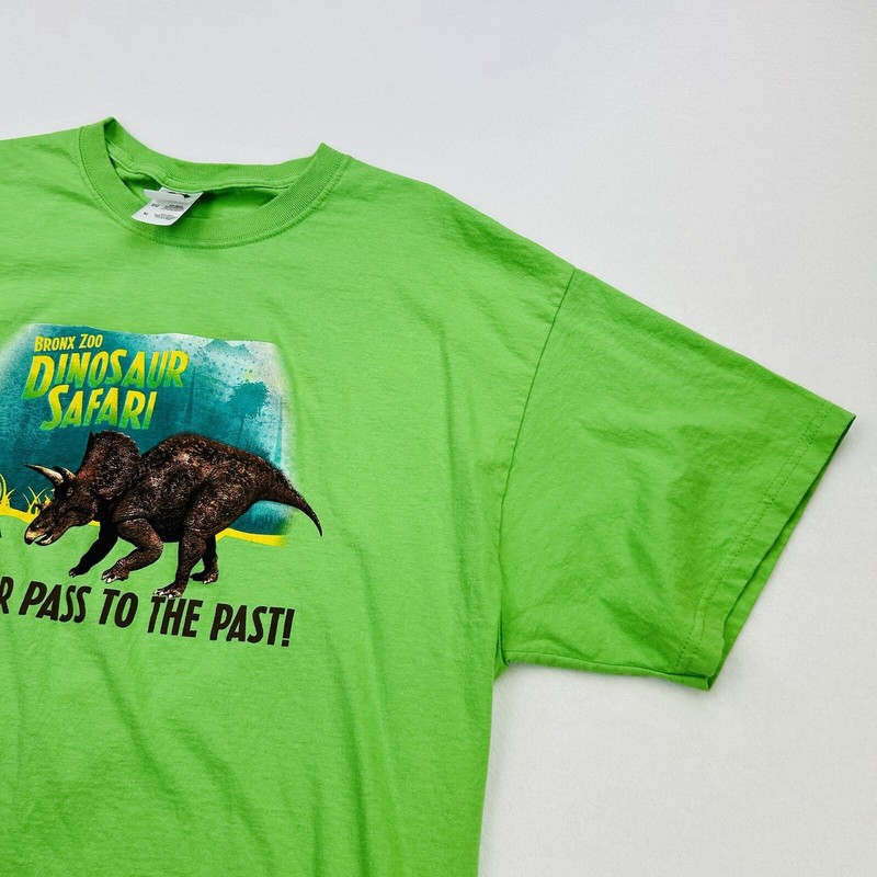 Bronx Zoo Shirt Adult Extra Large Green Subway New York Dinosaurs PROMO Mens gallery