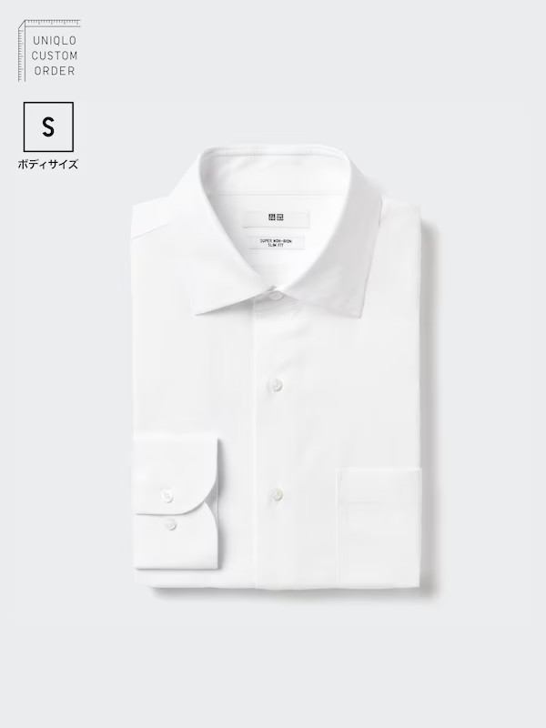 (ASK availability first)UNIQLO Super slim shirt semi-wide long sleeves new