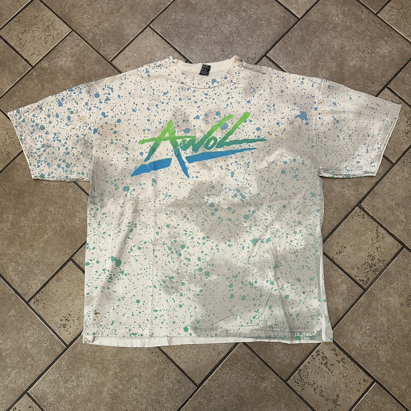 Y2K Rogue Status Awol Paint Splatter AOP Skate Gun T Shirt Men Medium Rob Dyrdek gallery