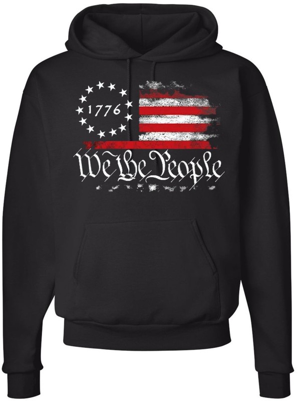 We the People 1776 Distressed US Flag T-Shirt USA Independence Day Patriotic Tee