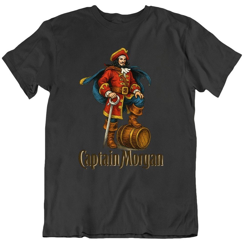 Captain, Captain Morgan, seaman cartoon maritime boat T Shirt Tee Gift New