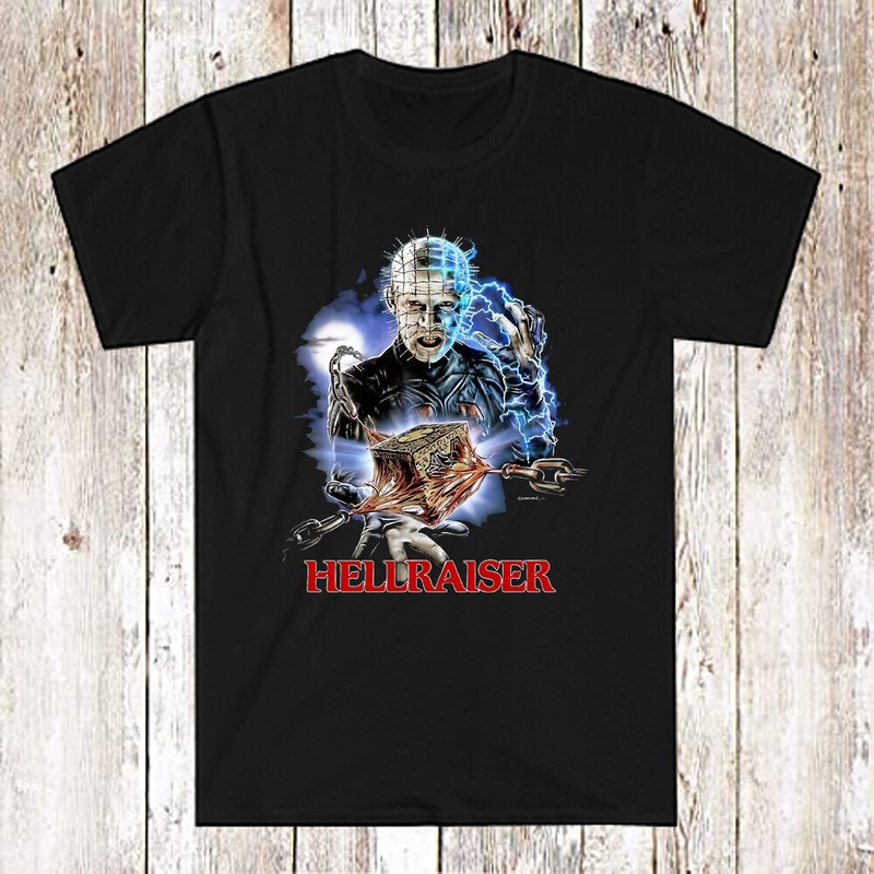 Hellraiser Movie Men’s Black T-Shirt Size S-5XL