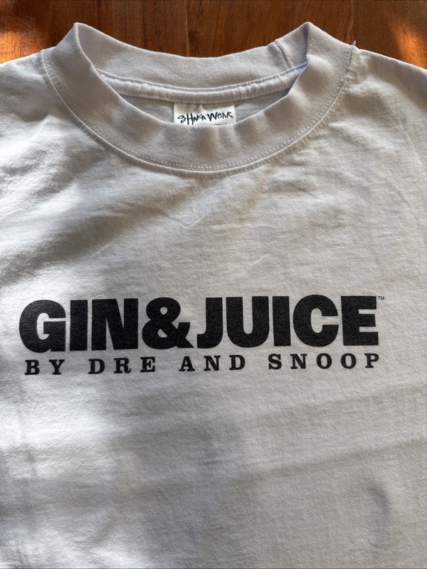 Gin & Juice by Dr Dre and Snoop - Shakawear SuperMax Heavy T-Shirt - Large -Rare gallery