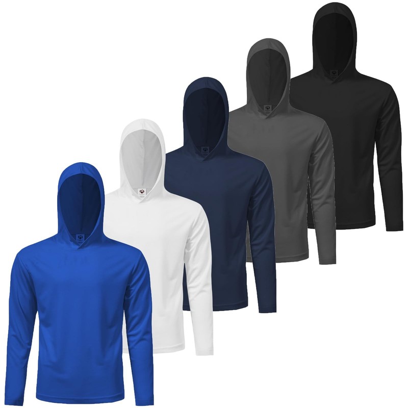 Mens Active Athletic TShirts Set Long Sleeve UPF 50+ Sun Protective Quick Dry…