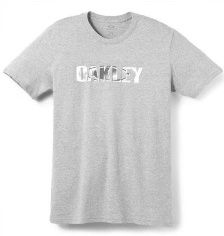 Oakley Men’s Sentry Cotton Short Sleeve T-shirt Red White Gray Blue Orange