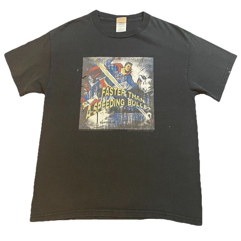 Vintage Superman Faster Than A Speeding Bullet T-Shirt Mens Medium DC Comics Y2K