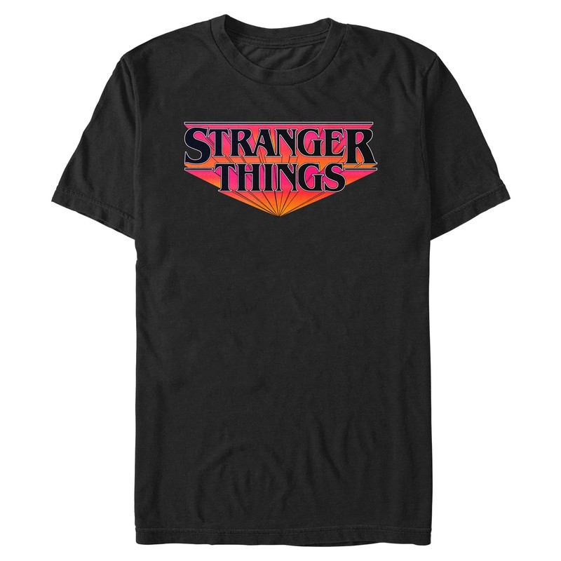 Men’s Stranger Things Vintage Orange Shadow Classic Logo T-Shirt
