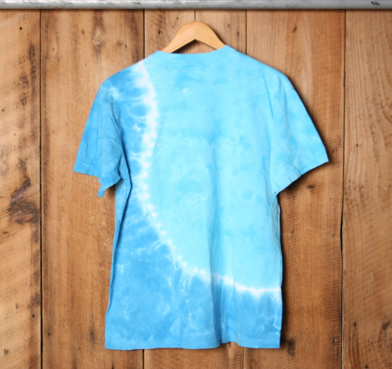 LIQUID BLUE Aquatic Ecosystem Fish, Sea Turtle, Anemones Tie-Dye T-Shirt Sz. L gallery