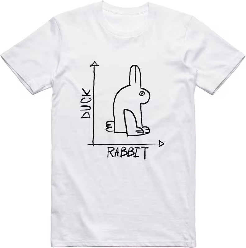 Funny Rabbit Duck Shirt, Novelty Graphic Cotton Tee