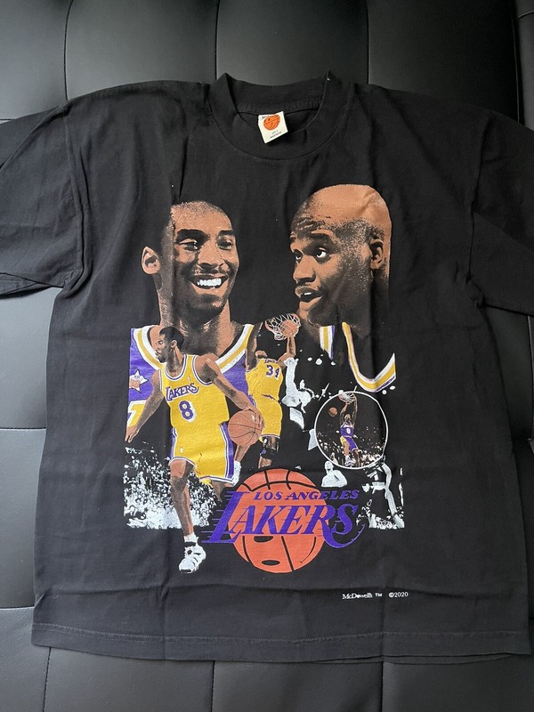 Shaq and Kobe Vintage Style T-Shirt Size Small Unisex McDowells Black