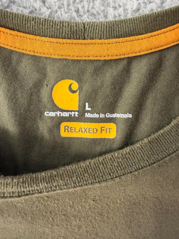 Carhartt Force T Shirt Mens L Olive Green Relaxed Fit Pocket Workwear gallery