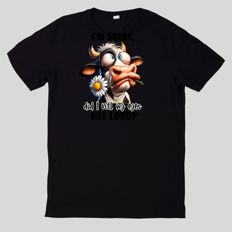 Funny Animals Cotton T-Shirt Fun Fun Sayings Funny Cartoon