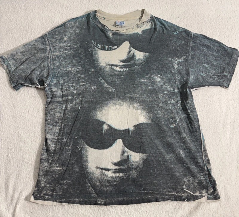 Size 2XL – U2 Zoo TV Tour 1992 Vintage Original Shirt AOP Bono Fly Achtung Baby
