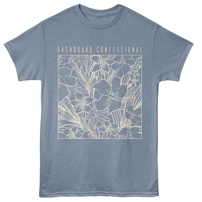 Dashboard Confessional American Emo Band Floral Drawing Men’s T Shirt