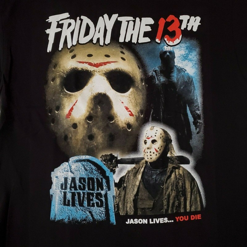 FREE SAME DAY SHIPPING New FRIDAY THE 13th Jason Lives You Die Shirt Size LARGE