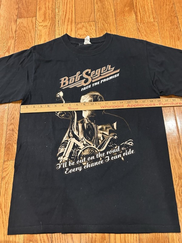 Bob Seger Shirt Mens Medium Face The Promise 2006 2007 Tour Tee Black Anvil gallery