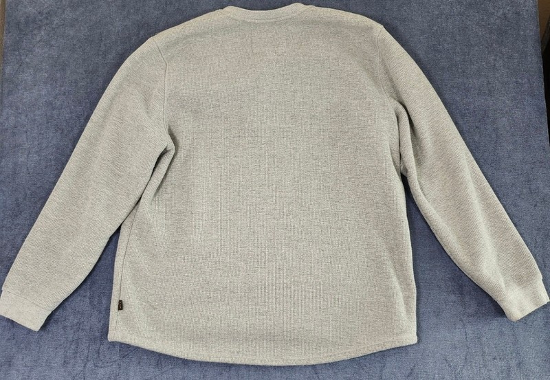Lee Premium Select XL Gray Sherpa Lined Henley Long Sleeve Pullover 1/4 Snap gallery