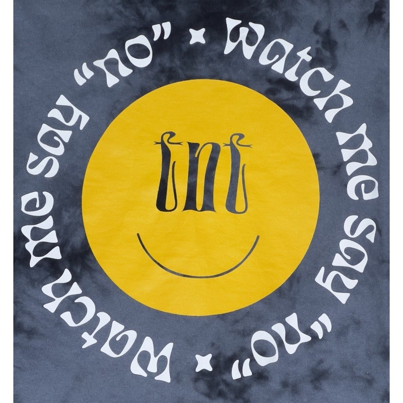 Tie Dye Smiley Face Graphic T Shirt Men’s L Blue Yellow Festival Tee Grunge