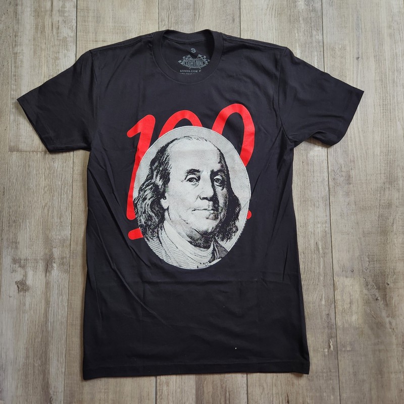 Benjamins 100 Bred T Shirt 8&9 MFG | Match Air Jordan 1 Bred Cement 3 4 11 12 gallery