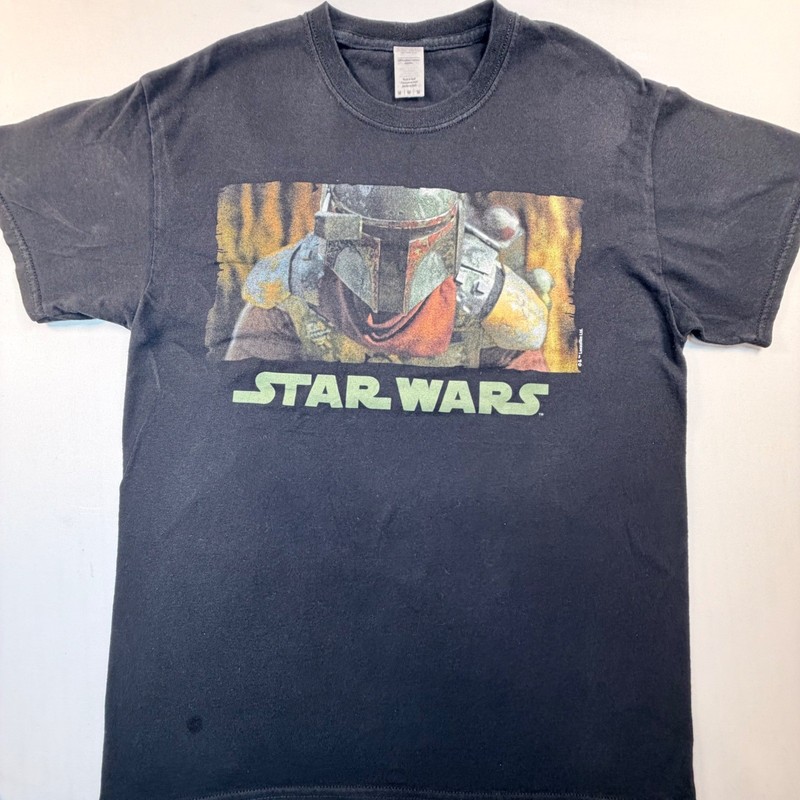 Star Wars Boba Fett Graphic T Shirt Mens Medium Black 2021 Disney Lucasfilm