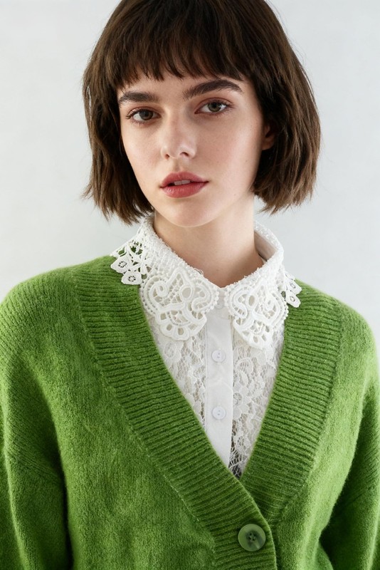 BEoneBEwin Fake Collar Detachable Dickey Collar, White Lace Collars Half Shir... gallery