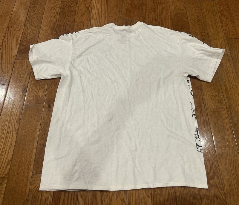 Liquid Blue Popeye All Over Print Shirt Mens XL White Cartoon Graphic Tee Cotton gallery