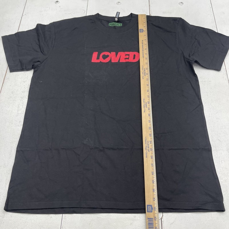 AS Colour Loved Shirt Mens 2XL Black Parcels Logo Graphic Tee Cotton Heart gallery