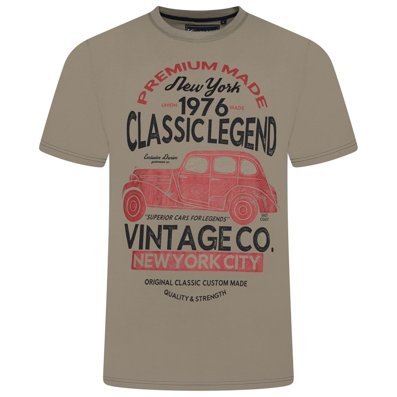 Mens KAM BIG Fashion T Shirt Short Sleeve Casual Cotton Legends Summer 2-8XL