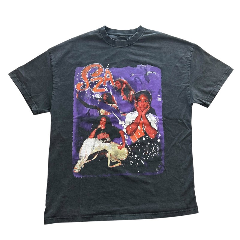 SZA Supermodel Concert Tour Rap T Shirt Size Large Sergio Calabasas Hip Hop 90s