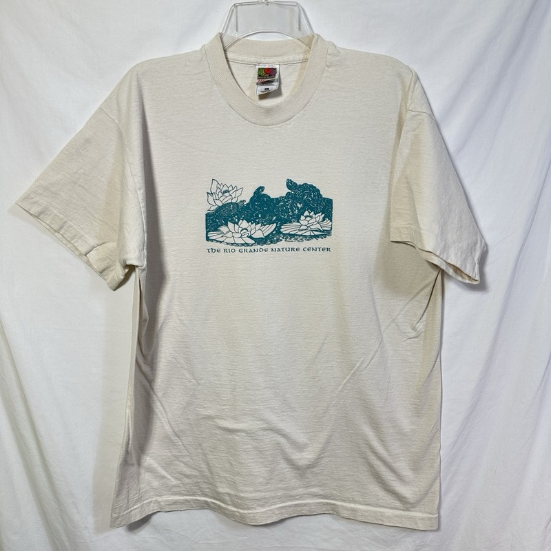 Vintage Single Stitch T-Shirt The Rio Grande Nature Center XL Tee Turtles Park