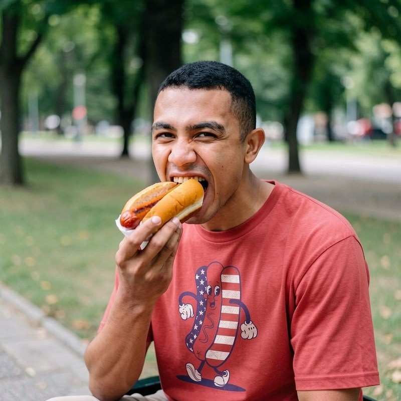 Mens Fourth Of July Hotdog T Shirt Funny Patriotic Cookout Grilling Tee for Guys gallery