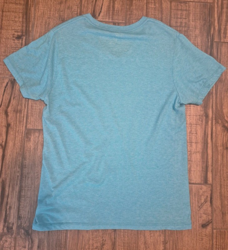 B2 Original Blends Men’s M baby Blue Tri-Blend V-Neck Short Sleeve T-Shirt gallery